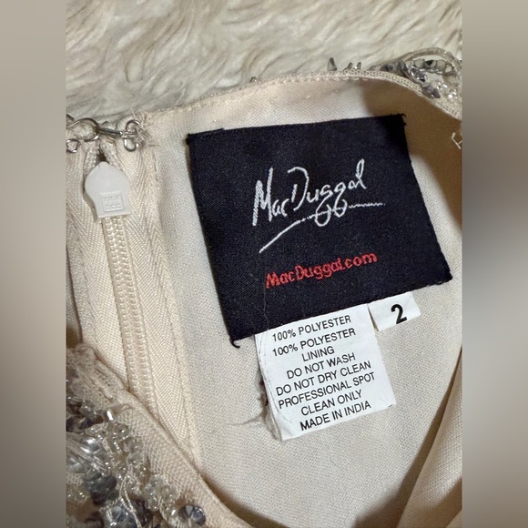 NWT Mac Duggal 5471 Sleeveless High Neck Beaded Midi Sheath Dress - Size 2 - Picture 8 of 9